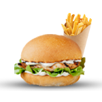 Kids - Chicken Burger In Bun & Chips 